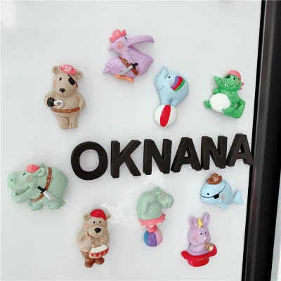 Магнитная наклейка в виде медведя кролика пиратского цирка | Дом и сад