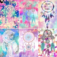 dreamcatcher diamond painting dream pink 5d diy wall art cross stitch embroidery inlaid room decoration gift
