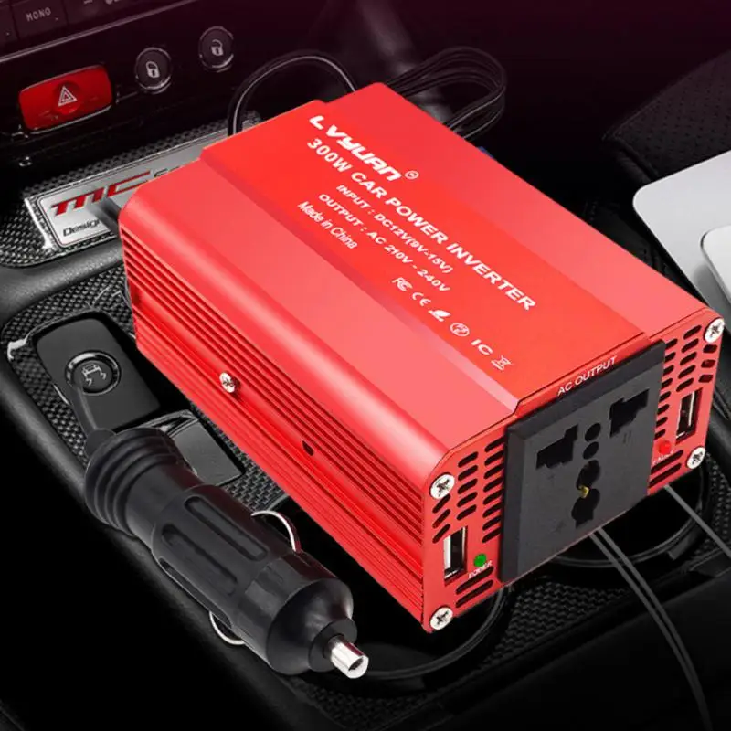 

Inverter 300W DC 12V To AC 110/220V Car Voltage Converter Charger Adapter Dual USB Voltage Transformer Power Modified Sine Wave