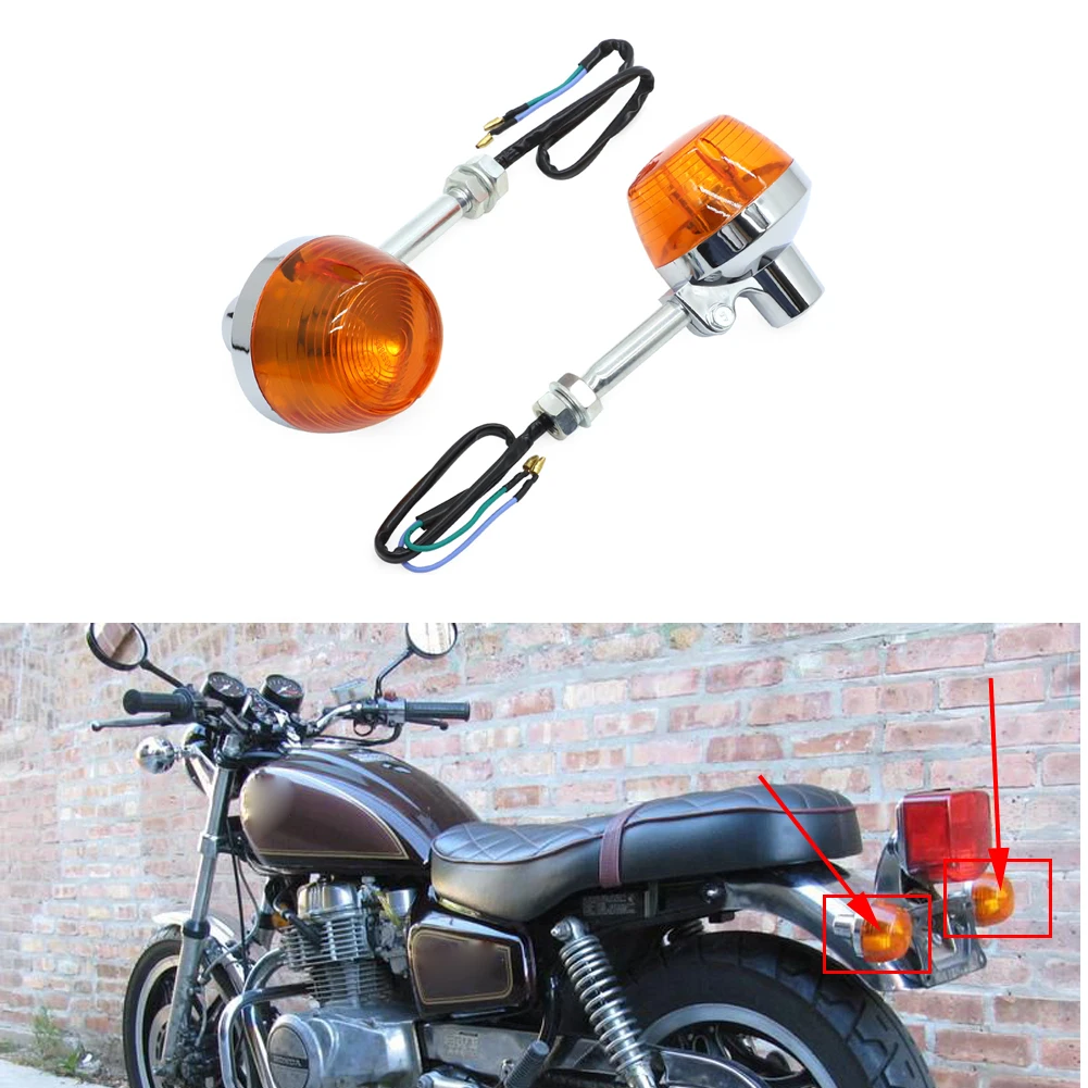 

Rear OR Front M8 Turn Signal Light Lamp 12V For Honda CT70 CT90 XL100 CB350 CM400 CB450 CB750 Most Motorcycle Scooter Dirtbike