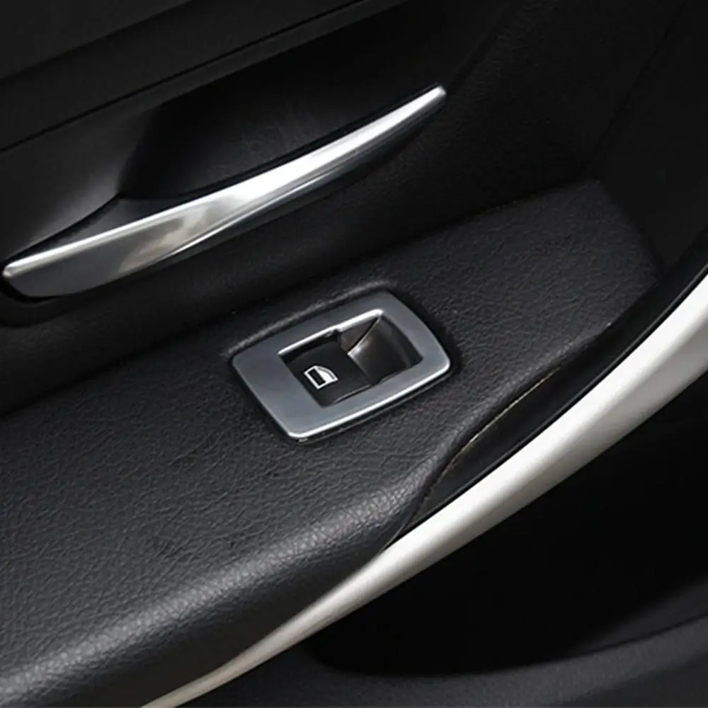

5pcs Car Interior Modification Door Window Lift Switch Button Decorator Frame Trim Car Accessories For BMW 3 Series 2013-2019