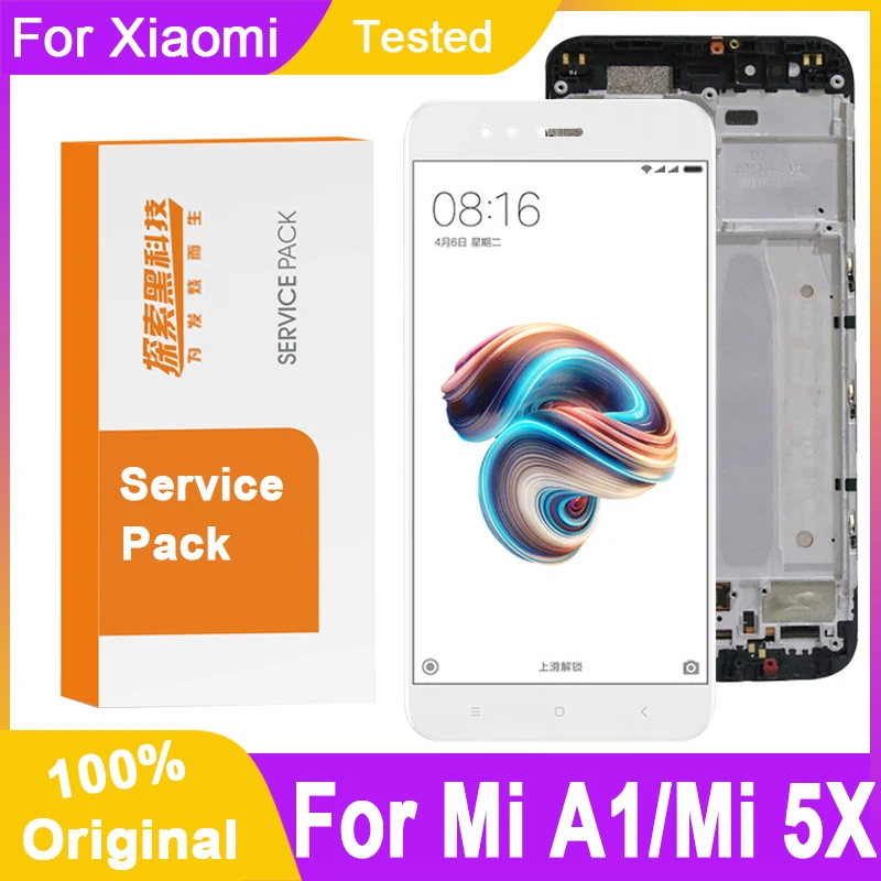 100% Оригинальный 5 ''сменный дисплей для Xiaomi Mi A1 ЖК сенсорный экран дигитайзер в