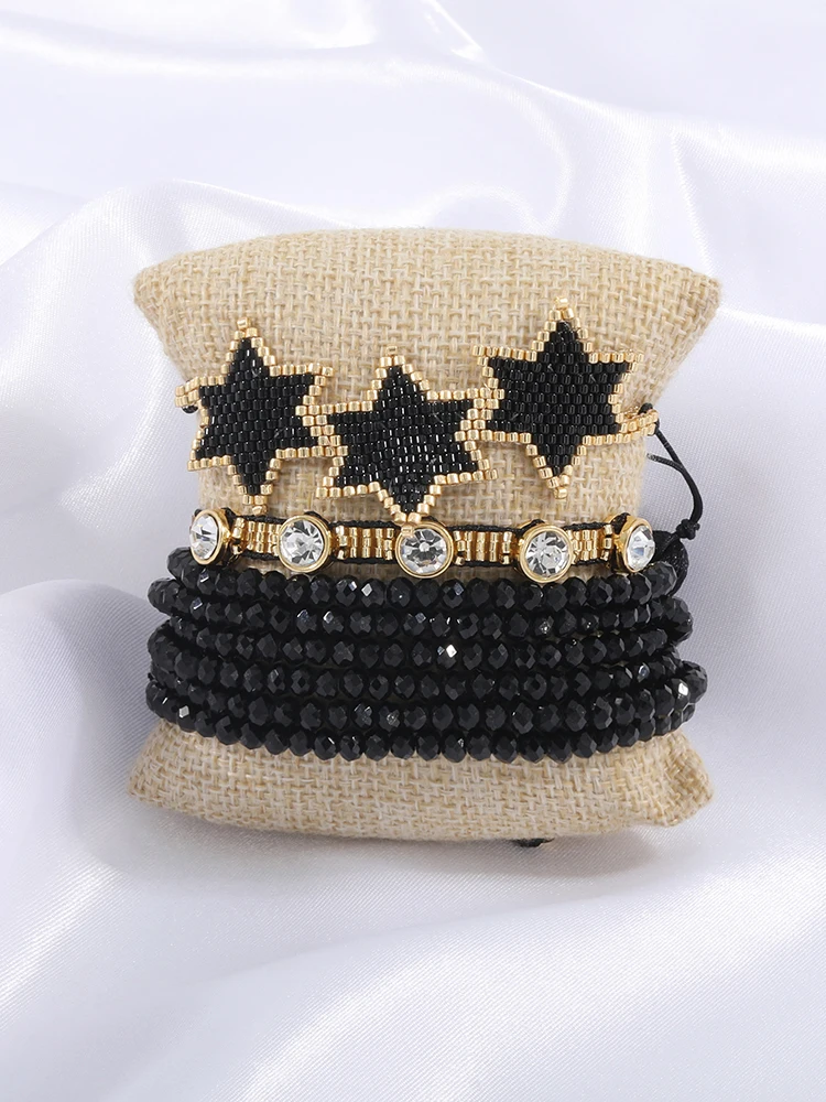 

YUOKIAA Japanese Crystal Beaded Tassel Bracelet Adjustable Friendship Boho Star Miyuki Bracelets for Women Pulsera Trendy Gifts