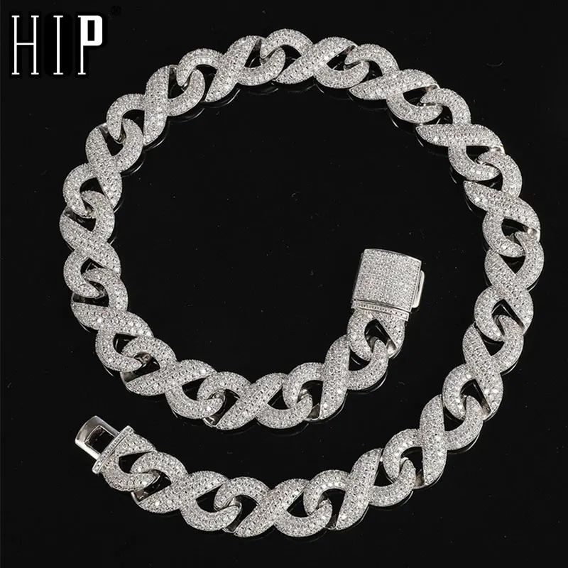 

Hip Hop 16MM Iced Out Cuban Link Prong Chain Copper AAA+ Cubic Zirconia Stones Necklace For Women Men Jewelry Box Buckle