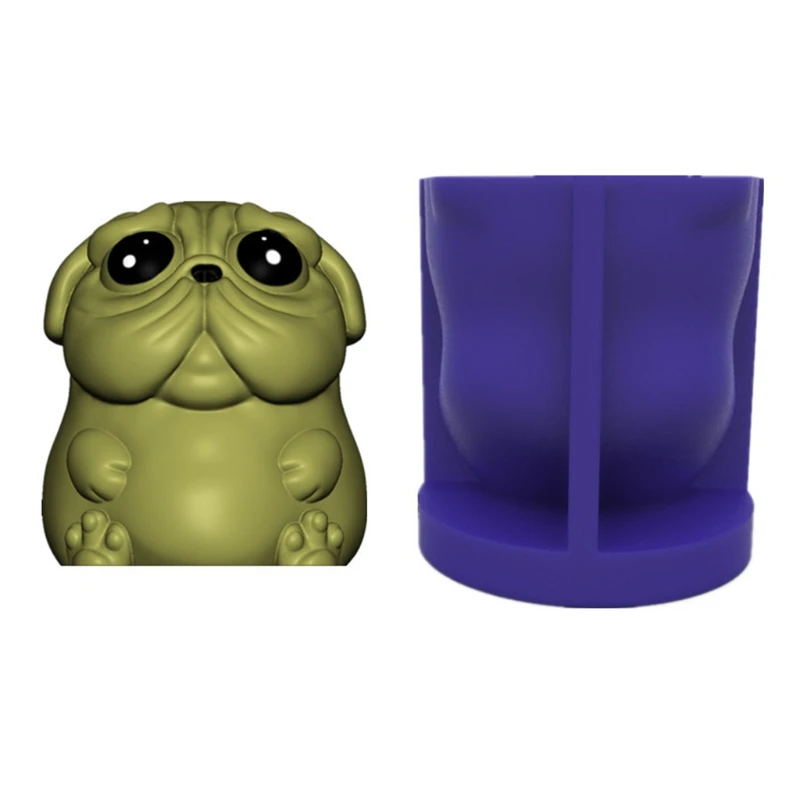 

E56A 3D Свеча для собак эпоксидная смола, форма силиконовая форма «сделай сам» украшения, литье пластырь для ароматерапии Crafts, изготовление мы...