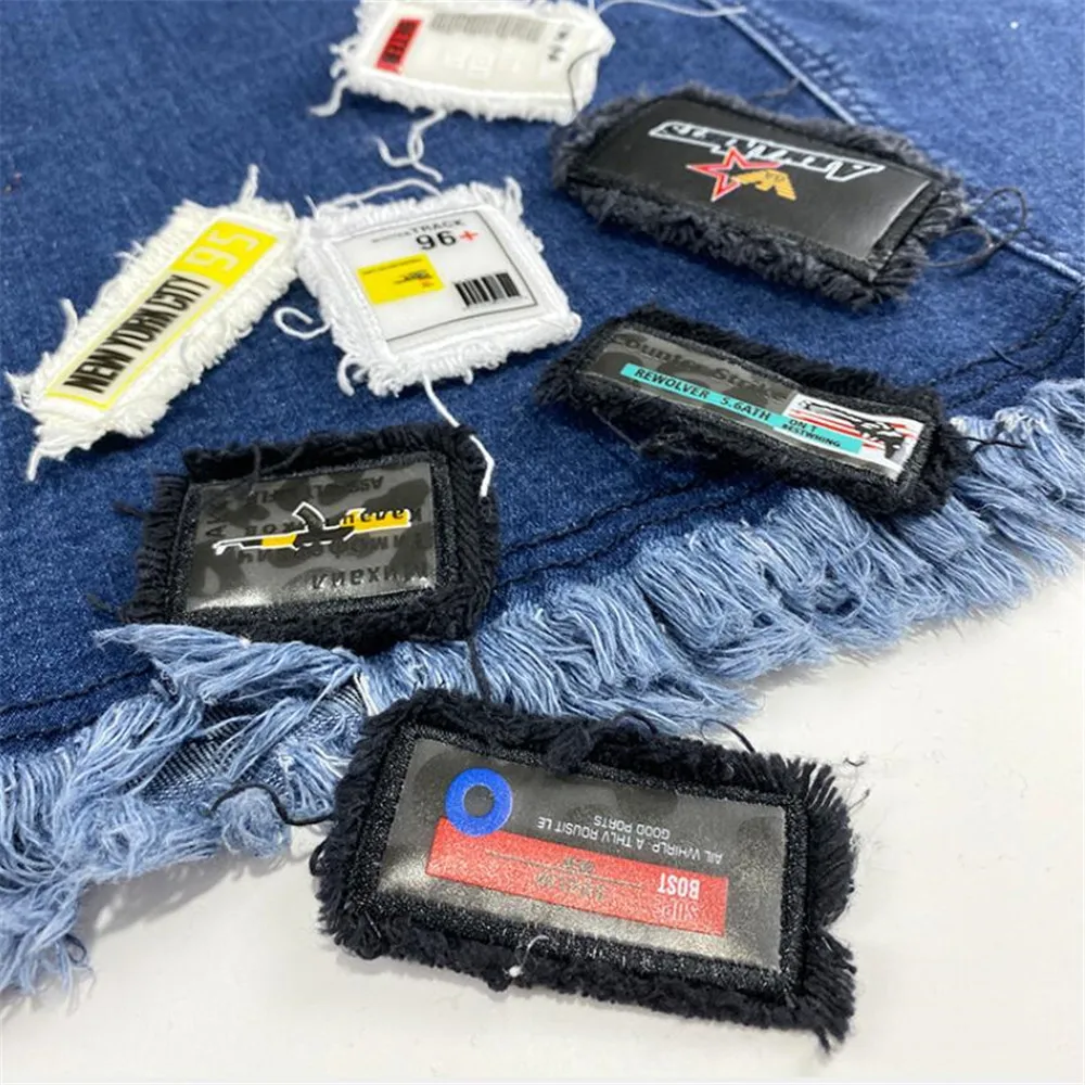 1 шт. наклейки из джинсовой резины без клея для украшения одежды своими