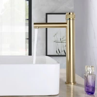 brushed gold copper bathroom basin faucets solid brass sink mixer hot cold single handle deck mounted lavatory taps gun grey