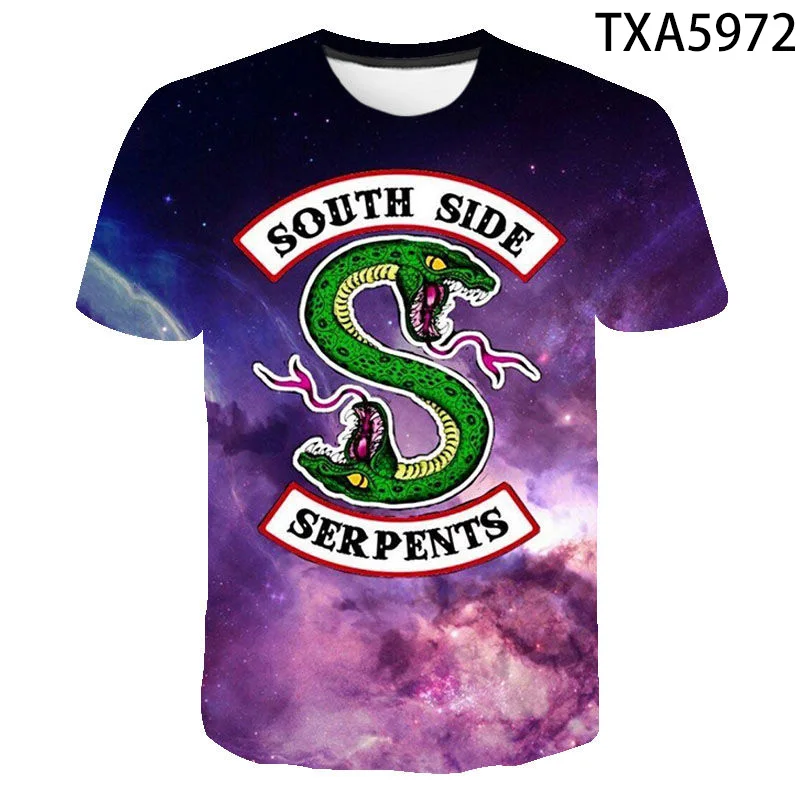 2020 Новая летняя футболка с 3D ривердейлом для мужчин и женщин Детская