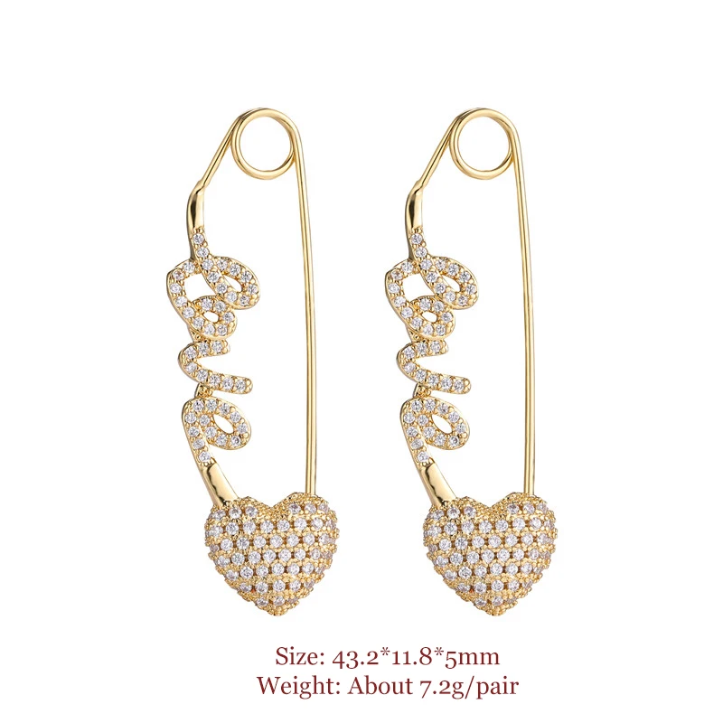 2 шт./лот модные циркониевые булавки броши со стразами застежки для сережек