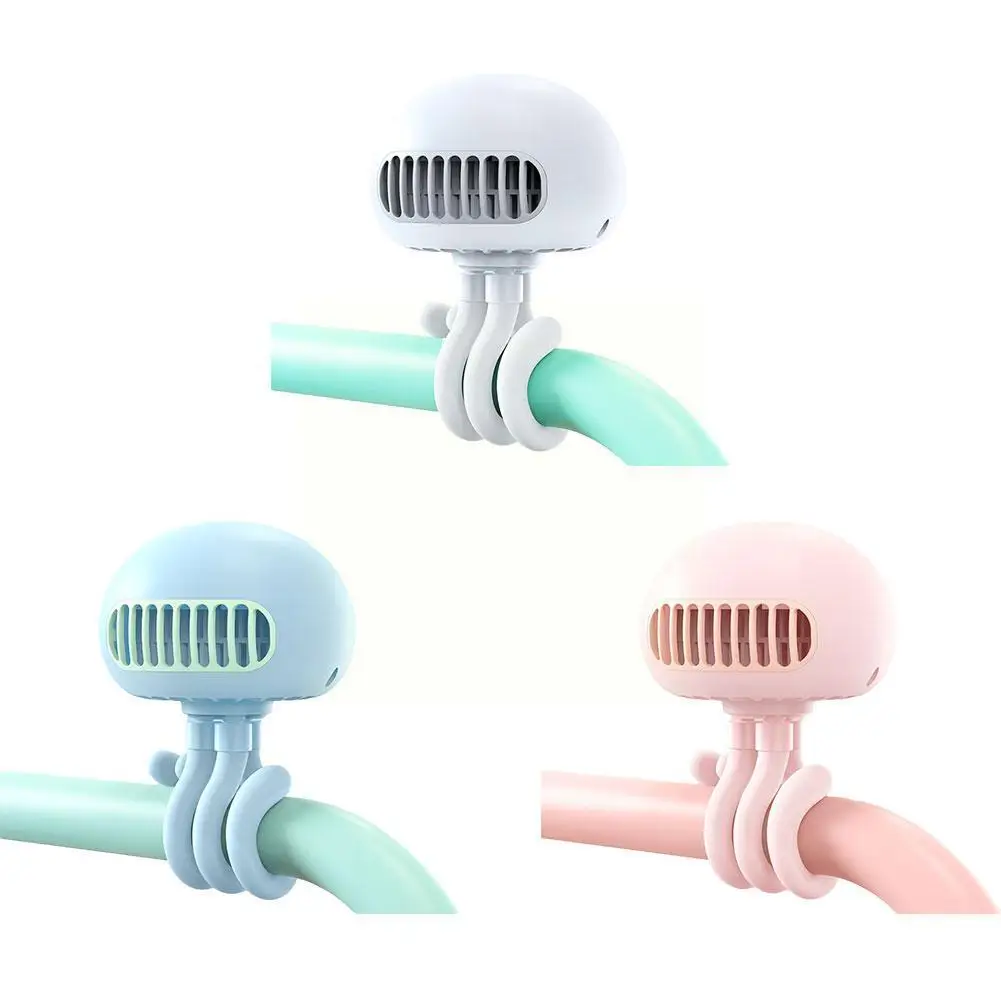 

Portable Stroller Fan USB Rechargeable Octopus Clip Desktop Blowing Travel Handheld Bedside Cooling Outdoor Fold For Outsid O0U8