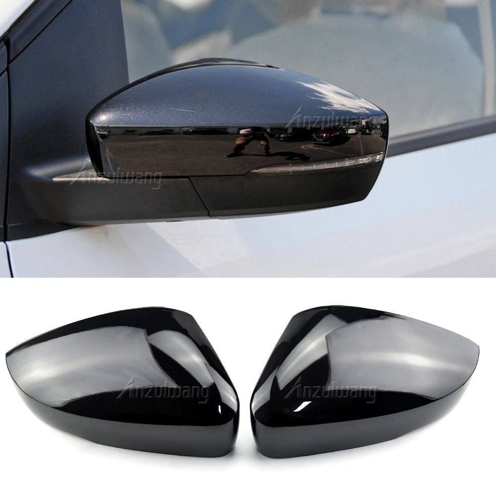 For VW Polo 6R 6C Side Door Wing Mirror Cover Replace Caps (Carbon Fiber) Fit Volkswagen 2010 2011 2012 2013 2014 2016 2017