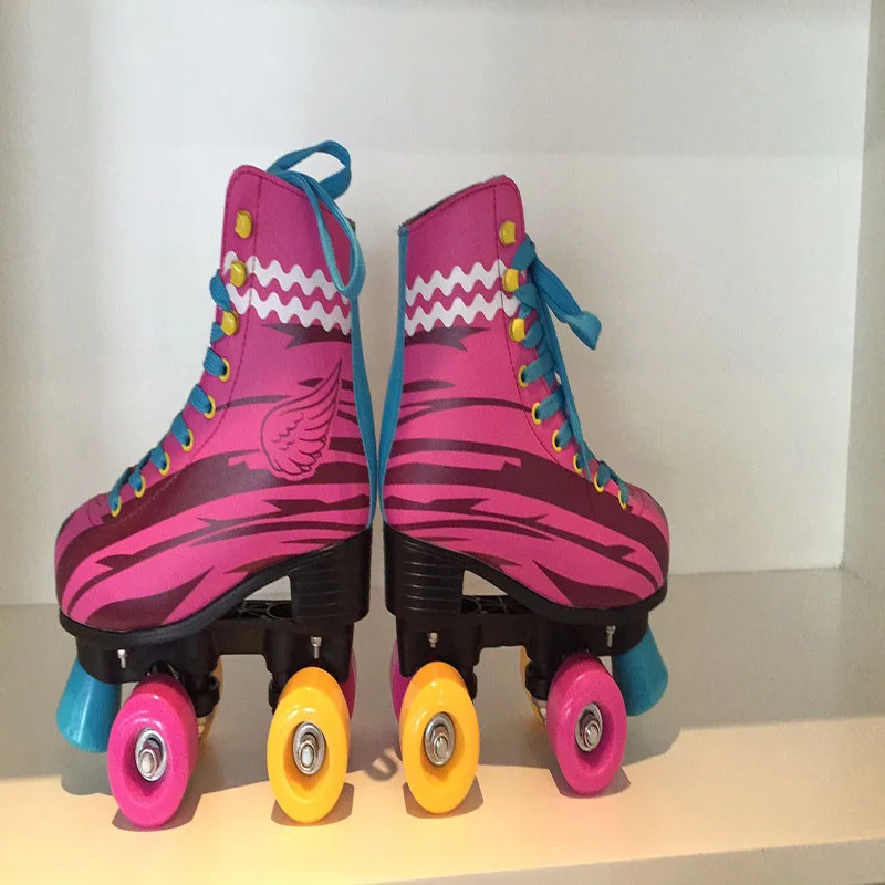 Детские двухрядные коньки для фигурного катания роликовые унисекс детские