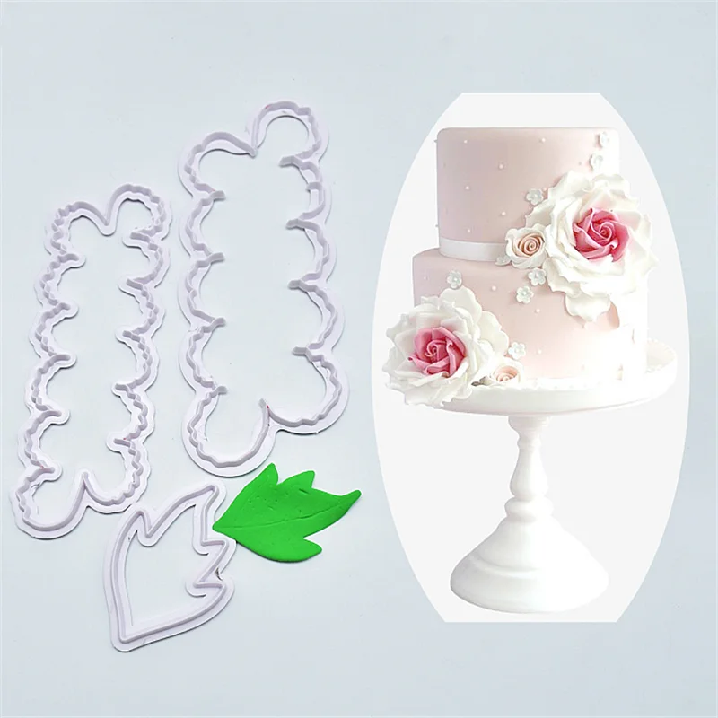 

Rose Cutter Plastic Fondant Cake Printing Stamp Cake Decoration Tool Baking Tool Dish Cake Tool Biscuit Paper Cutter 3pcs