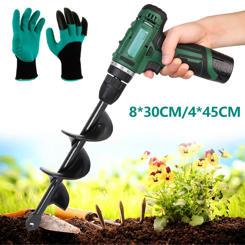 Земляной Бур сверла льда садовый спираль сверлильный станок бит цветок ящик для