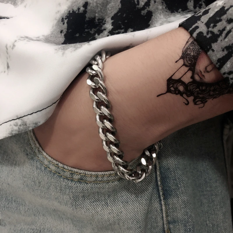 

Stainless Steel Bracelet Chain Men and Women Metal Titanium Trendy Cn(Origin) Lovers ' Saimico