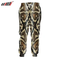 ujwi new trend animal snake skin mens sweatpants 3d punk rock man pants printed fashion streetwear unisex clothings