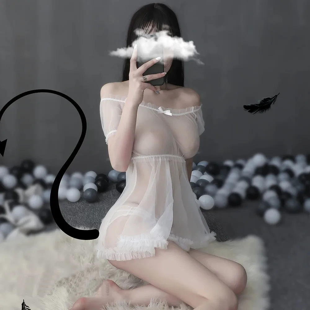 Сексуальная женская ночная рубашка одежда для сна кружевная нижнее белье