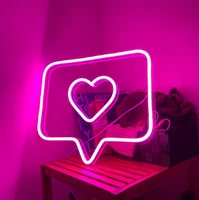 custom heart like led flex transparent acrylic neon sign light decoration indoor wall hanging for home room bedroom