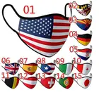 Маски с принтом флага, Многоразовые Дышащие, с принтом флага, для взрослых