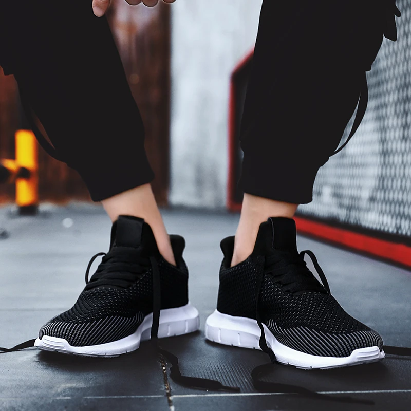 

Light Running Shoes Comfortable Casual Men Lace-up Sneakers Breathable Non-slip Soft Bottom Walking Jogging Sports Shoes Size 46
