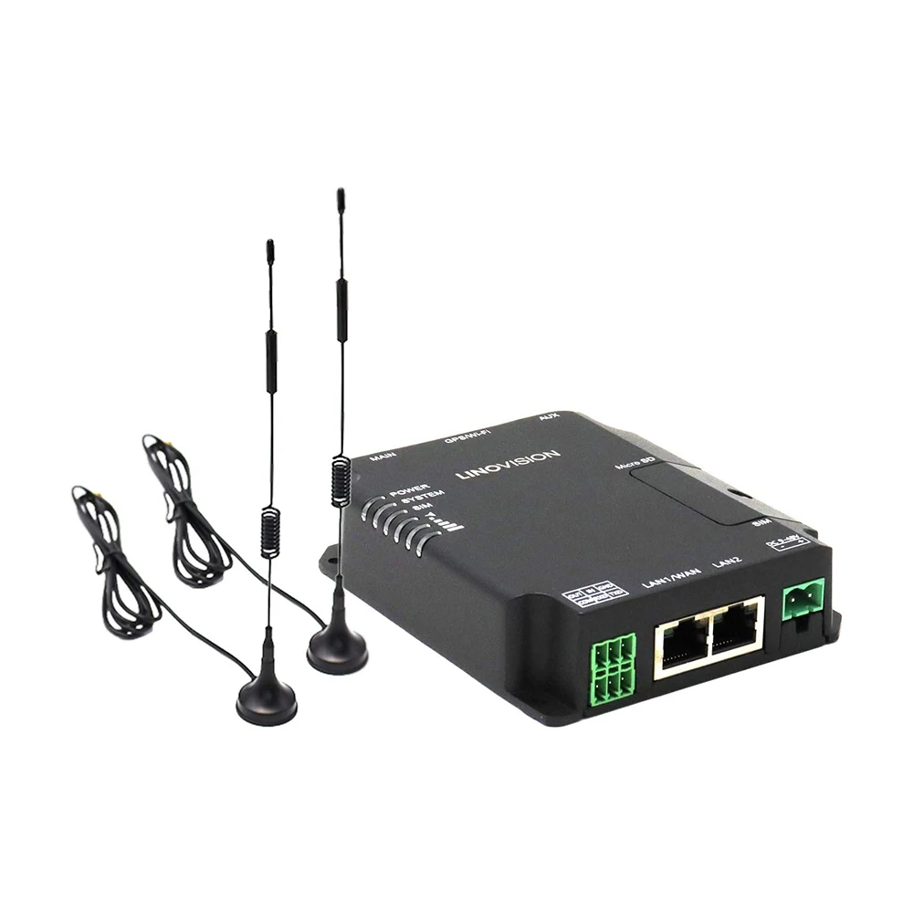 

LINOVISION Rugged and Versatile Cellular Router & 4G DTU with RS485, Industrial 4G LTE WiFi Router with Dual SIM Cards Slot