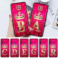 sof phone case for motorola one fusion g9 play g30 g8 power lite e6s edge plus silicone funda pink diamonds letter cover