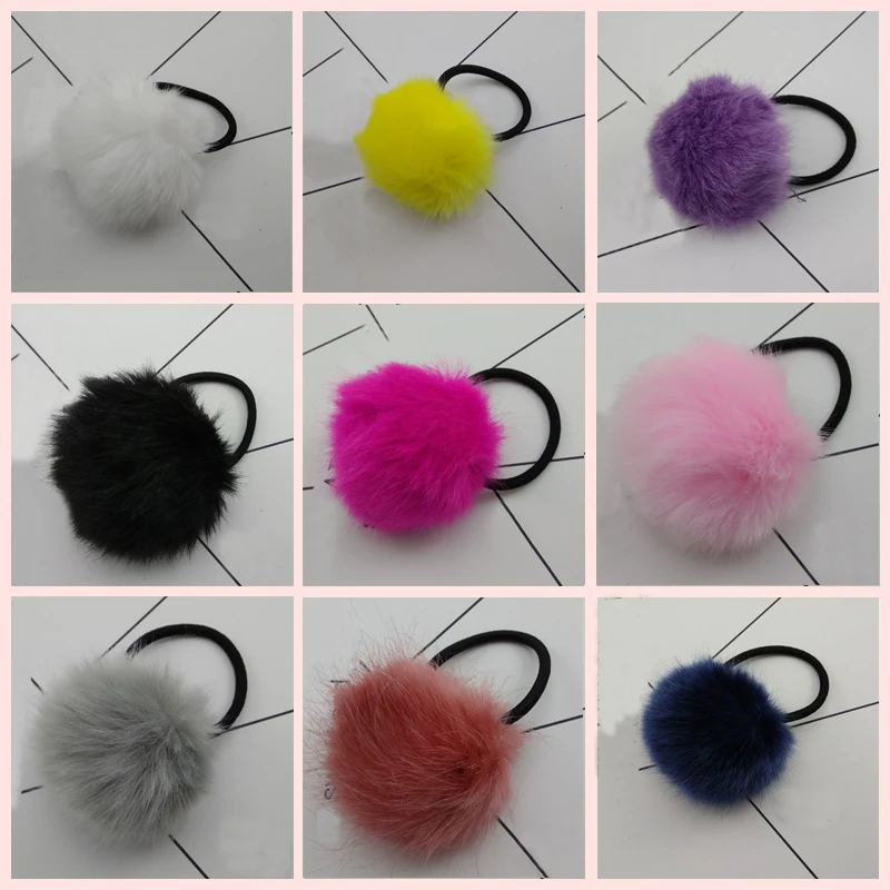 1 шт. милые завязки для волос с помпонами девочек эластичная повязка детей