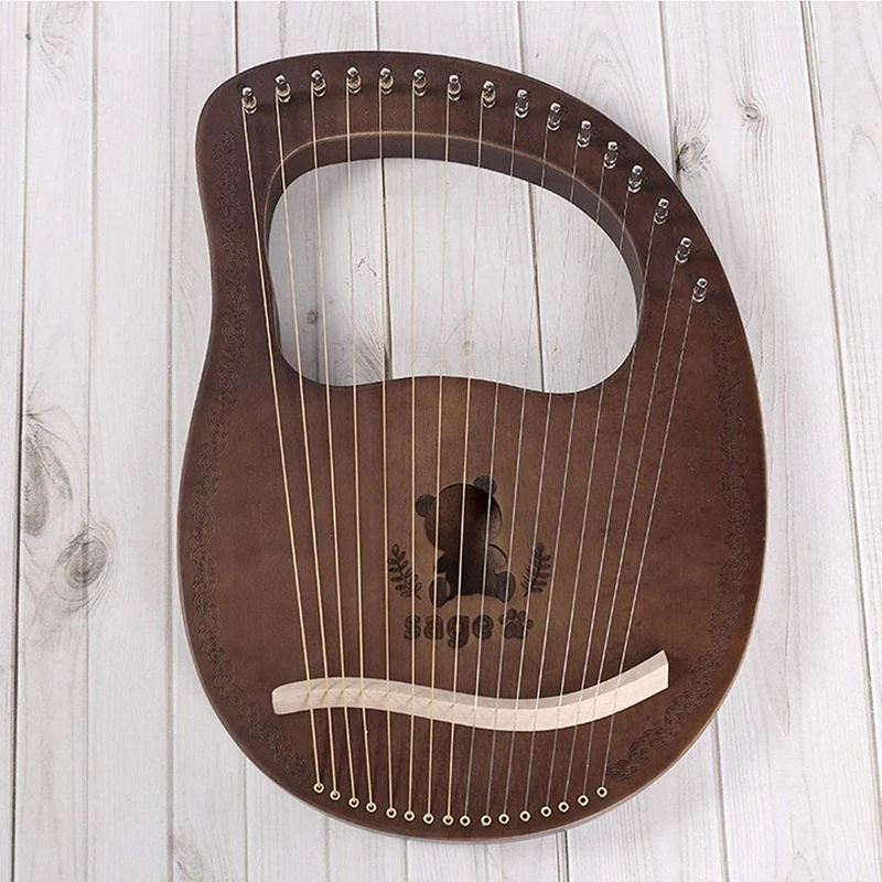 Lyre Harp 16 стрингов Heptachord красное дерево Lye с тюнинговым ключом для любителей музыки