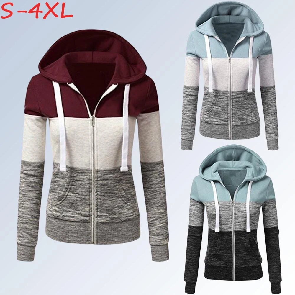 

Женская толстовка с длинным рукавом, на молнии