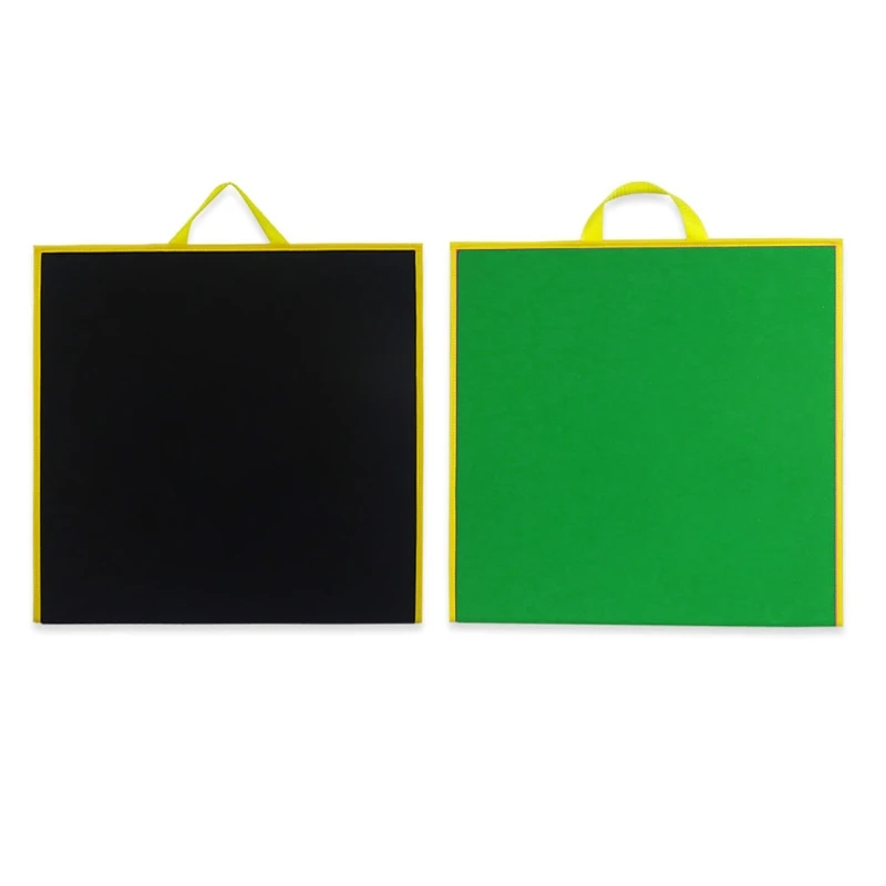 

Double Sided Chalk Markers Board Foldable Felt Board with 17.12x17.32 Inch Polyester for Classroom or Home Teaching