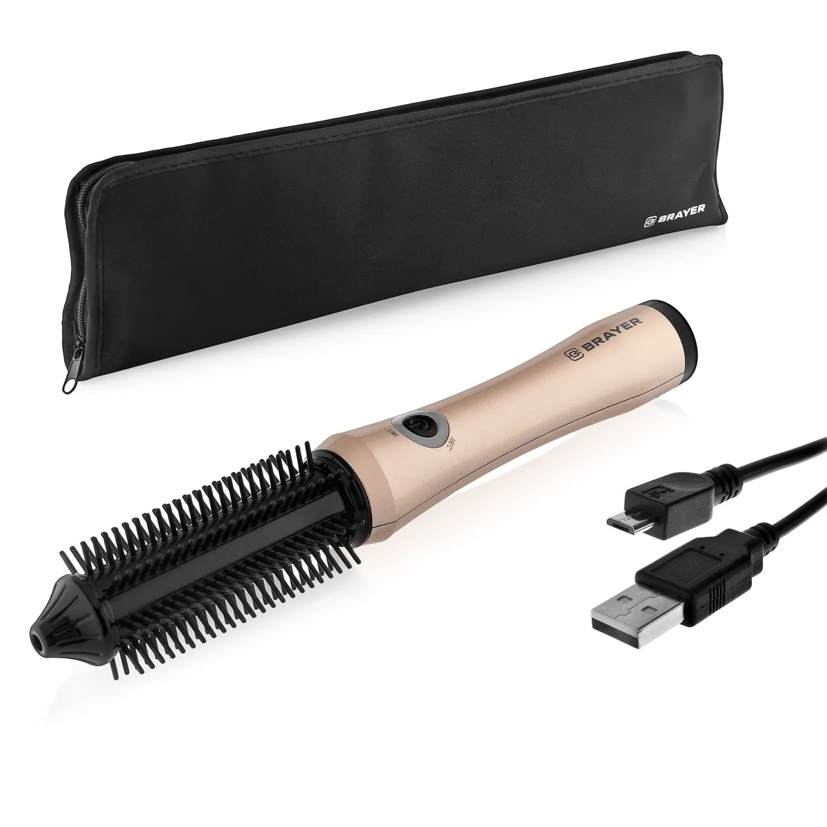 Электрорасческа беспроводная BRAYER BR3207GD (мощность 3 6 Вт регулировка температуры