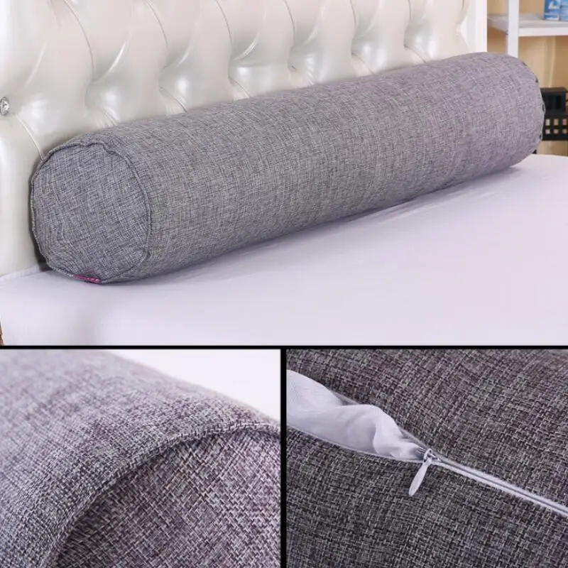 Длинная Подушка из хлопка и льна Красивая для ног Прямоугольная подушка сна