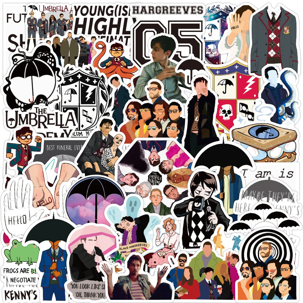 

10/30/50PCS TV Show The Umbrella Academy Stickers Aesthetic Laptop Phone Water Bottle Waterproof Graffiti Sticker Packs Kid Toy