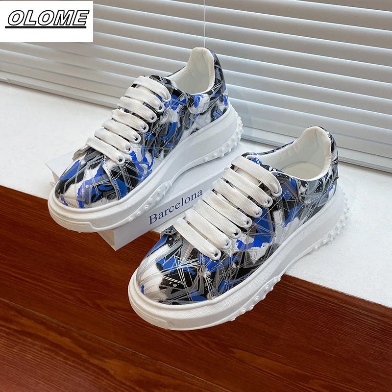 

2021 Autumn Women's Shoes New Fashion Rhinestone Color Matching Platform Shoes Ladies Sneakers Breathable Walking Shoes Bling