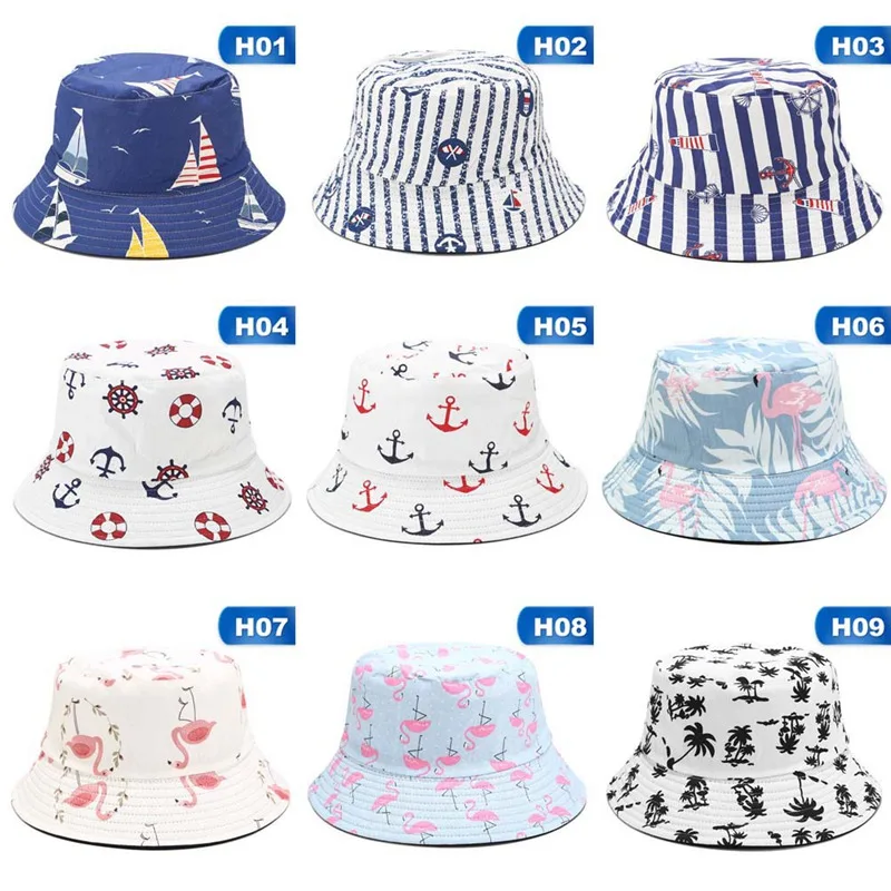 

New Women Men Summer Fishing Hats Casual Fishermen Cap Brim Pop Hip Hop Bucket Hat Female Leaf Bucket Hat