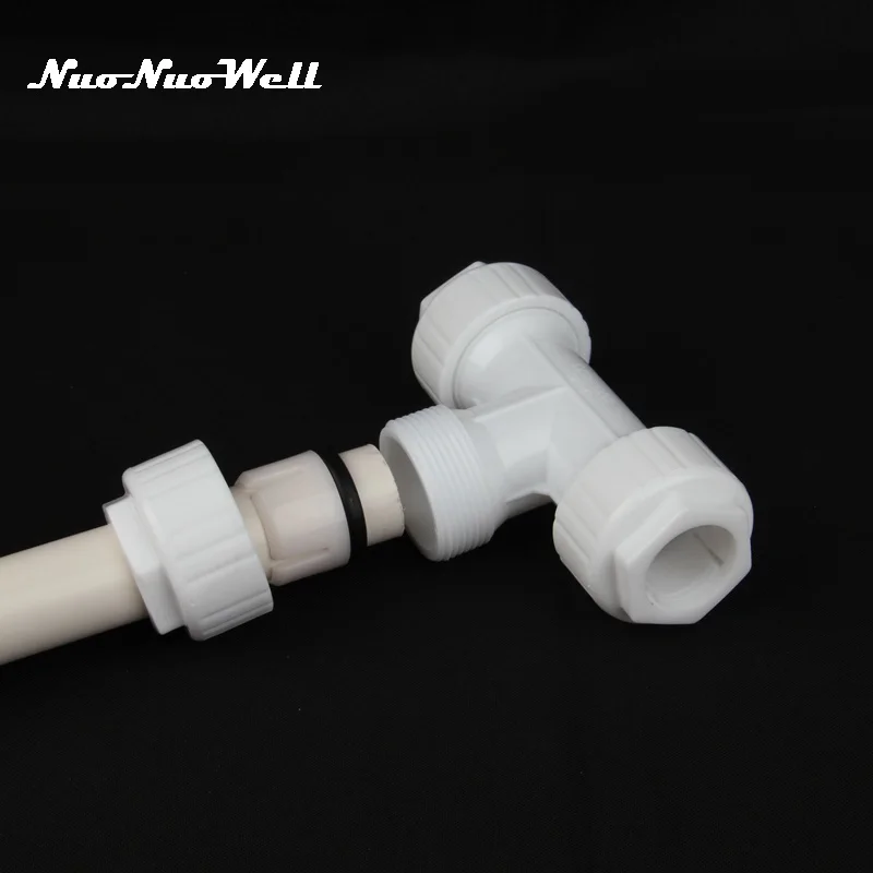 

1pc NuoNuoWell POM 25mm Water Pipe Repair Tee Quick Connector Hard Tube 3 Way Joint Garden Irrigation Watering Fish Tank Adapter