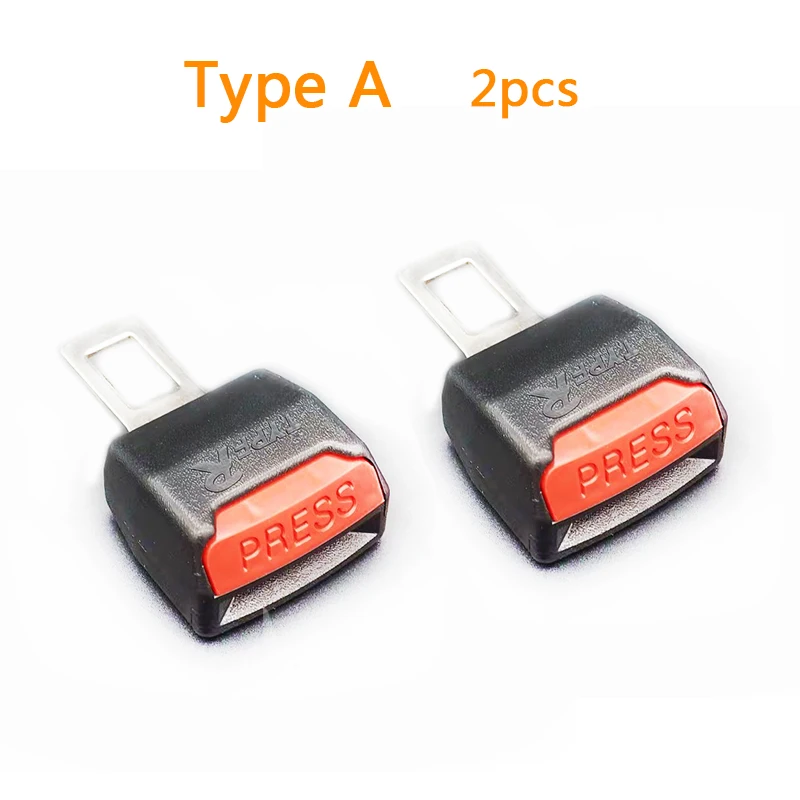 TYPE A 2PCS Автомобильный удлинитель ремней безопасности удлинитель пряжки обивка авто для Volvo S40 S60 S80 XC60 XC90 V40 V60 любых автомобилей XC40 360c V90 V40 - Название цвета: TYPE A 2PCS
