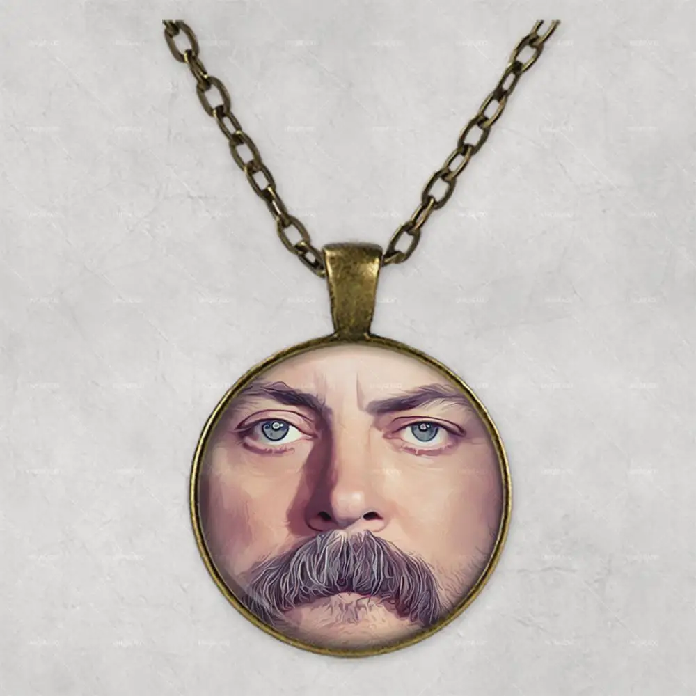 Рон Суонсон лицо персонализированные фото ожерелье ювелирные изделия с
