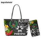 Doginthehole Pohnpei, женская сумка и кошелек в гавайском стиле, женская кожаная сумка-клатч на плечо, большая емкость