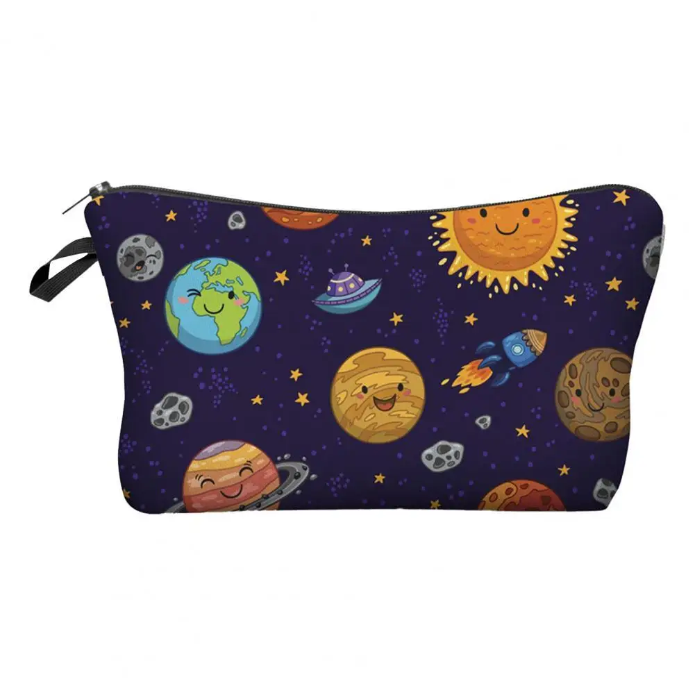 

Travel Handbag Women Cosmetic Bag Durable Exquisite Stylish 3D Print Multipurpose Lipsticks Pouch Handbag