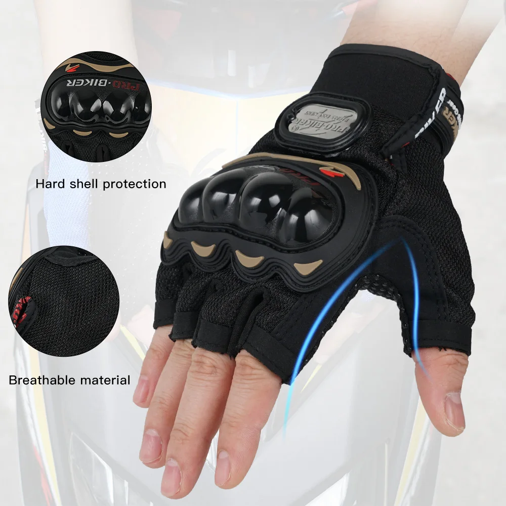 Мотоциклетные Перчатки без пальцев с твердыми костяшками|Перчатки| |