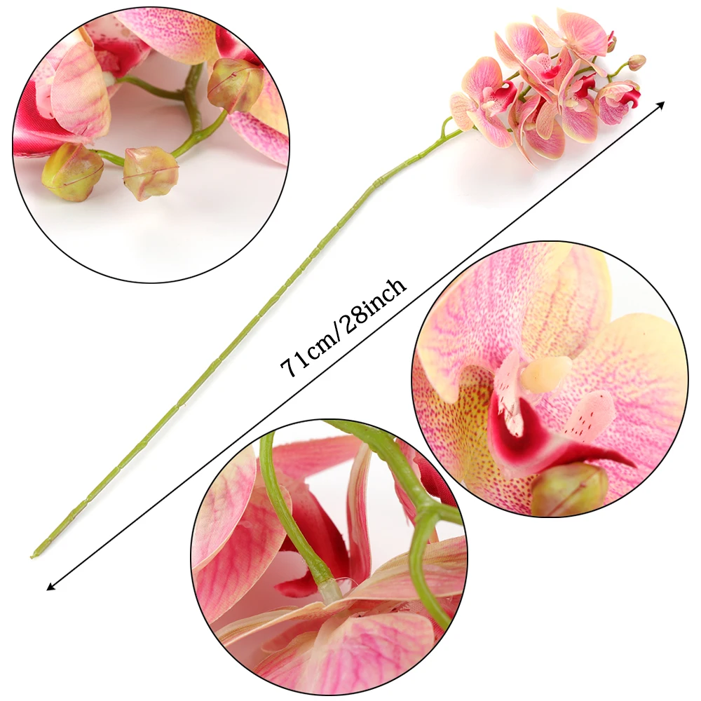 

Ready Stock Handmade Diy Phalaenopsis 6pcs Artificial Flowers Decoration