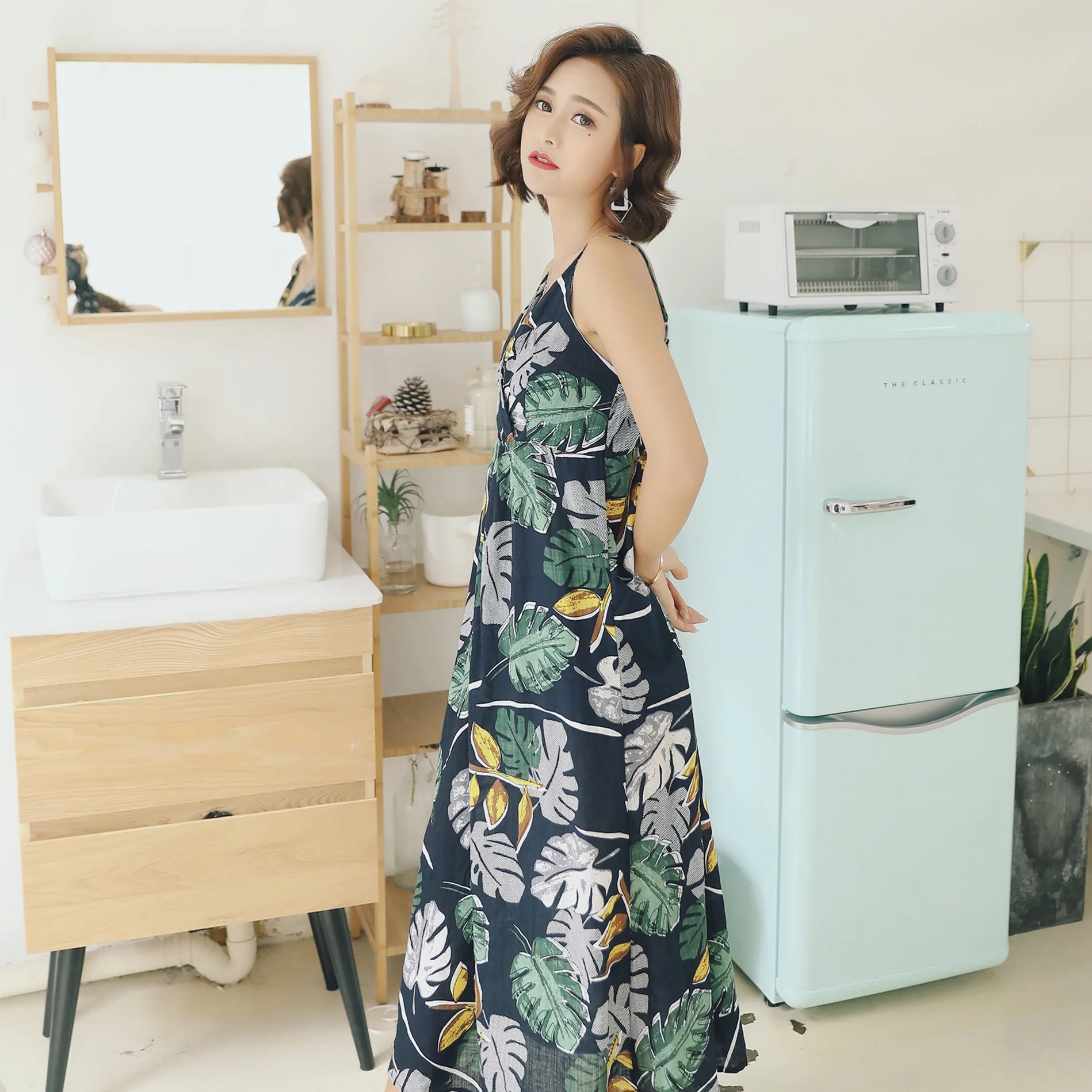 Платье без рукавов на бретельках ночная рубашка женское сексуальное ночное