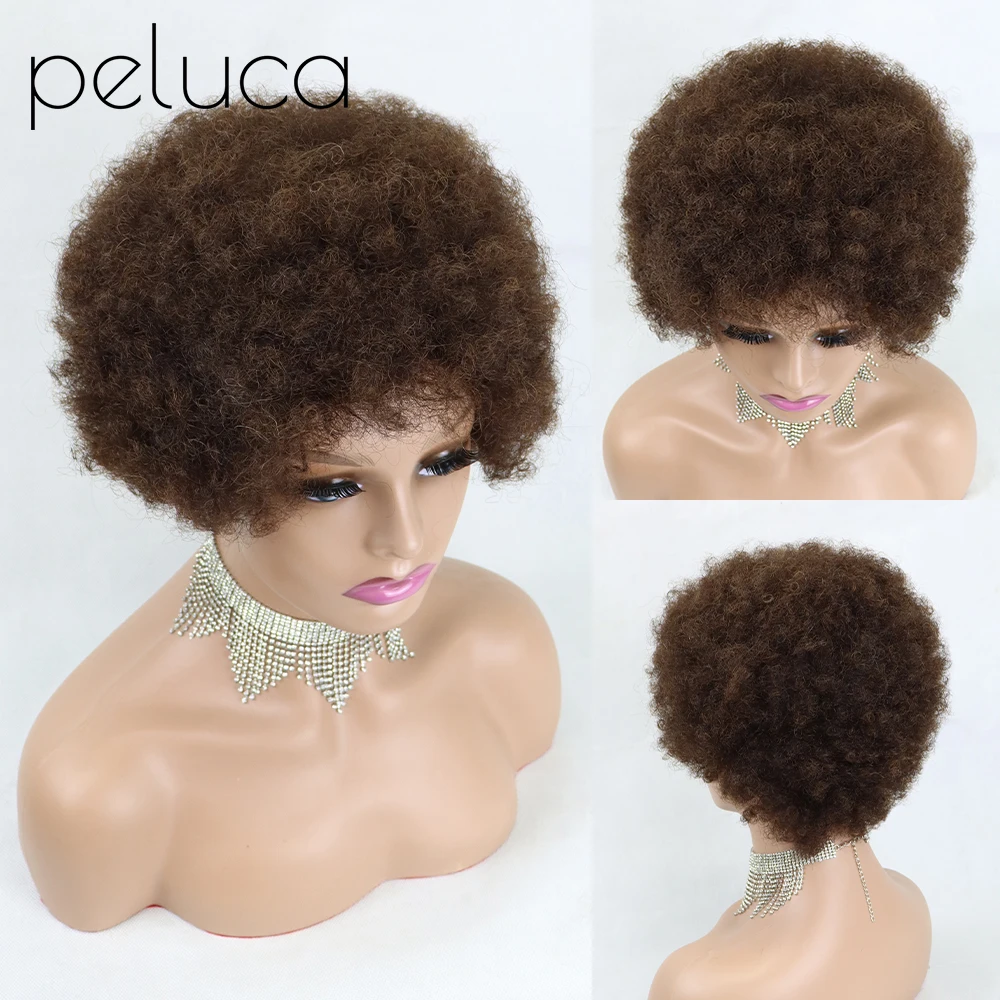 

Brazilian Afro Kinky Curly Wig Human Hair Wigs For Women Black Remy Lace Wig 150% Density Full Machine Made Curly Human Hair