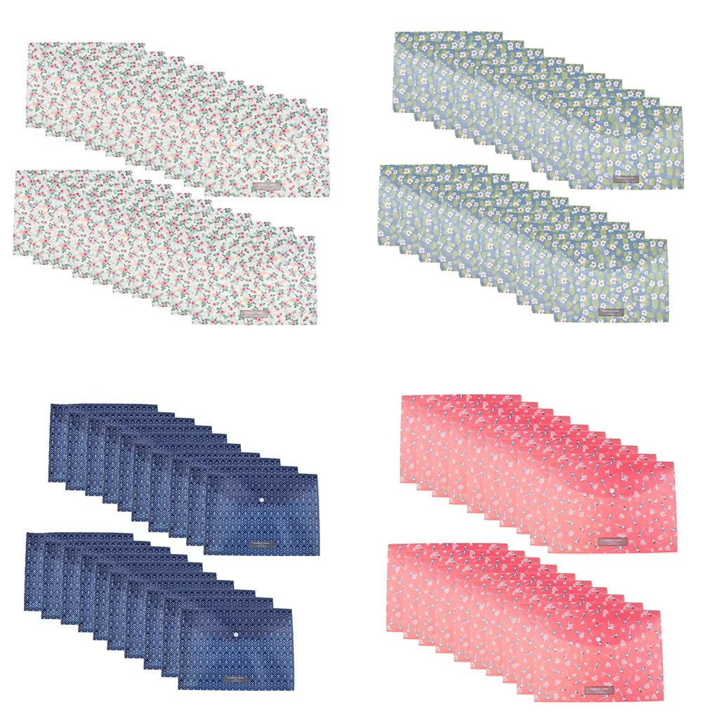 

20xPortable Business A4 File Bag File Folder Plastic Table Organizer