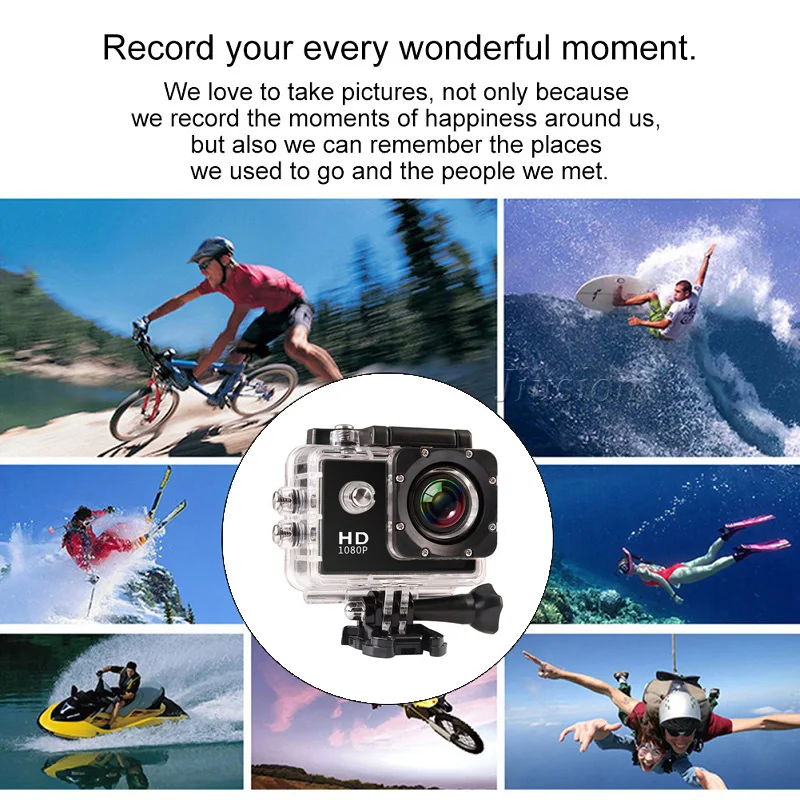 Мини экшн камера 1080P HD аудио рекордер микро Спортивная подводная видеокамера с