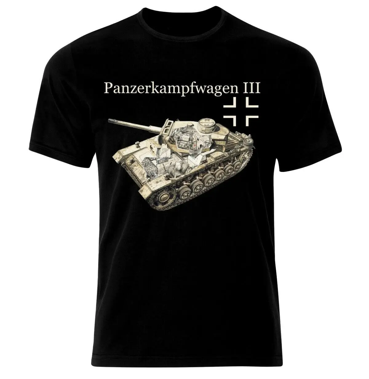 PzKpfw 3 панцирный Танк WW2 армейские военные вермахт Для мужчин короткий рукав О до