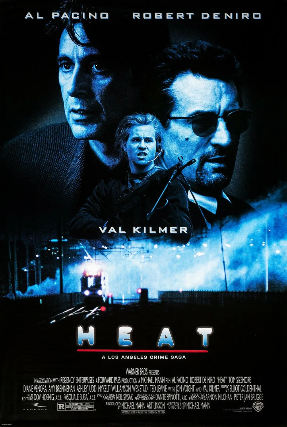 HEAT (1995) Шелковая фотокартина 24x36 дюймов | Дом и сад