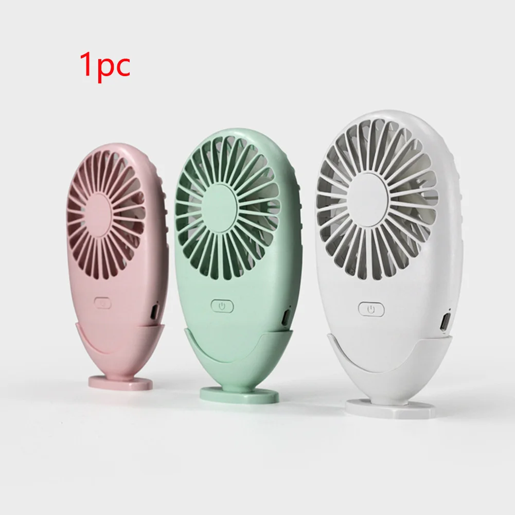 

Home LED Light Gift Summer USB Fan ABS With Stand Mini Portable Speed Adjustable Handheld Cooling Rechargeable Desktop Office