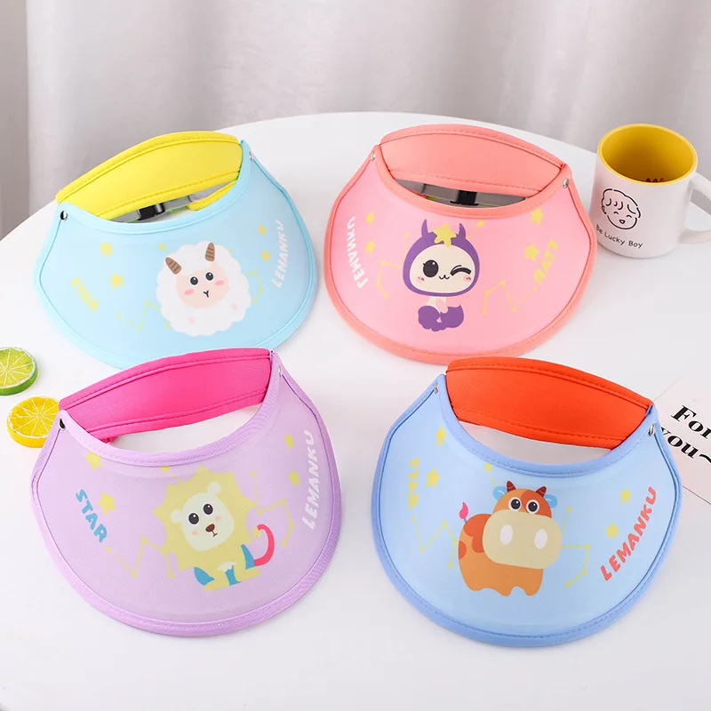

2021 Casual Cartoon Animal Children's Empty Top Hat Summer Style Korean Boys and Girs Hat Baby Outdoor Sports Visor Cap
